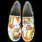 Hand Painted Shoes : Custom Vans Slip-ons Sneakers For Men - "The Imperial City"
