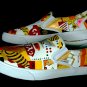 Hand Painted Shoes : Custom Vans Slip-ons Sneakers For Men - "The Imperial City"