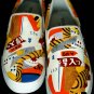 Hand Painted Shoes : Custom Vans Slip-ons Sneakers For Men - "The Imperial City"