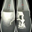 Hand Painted Slip on Shoe Sneakers for Men - all sizes - "The Hominid" Sneakers