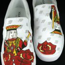 Hand Painted Shoes : Custom Vans Slip-ons Sneakers For Men - "The Victorious King"