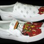 Hand Painted Shoes : Custom Vans Slip-ons Sneakers For Men - "The Victorious King"