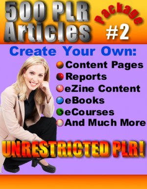500 New PLR Articles Pack #2