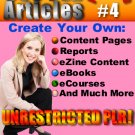 500 New PLR Articles Pack #4