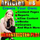 500 New PLR Articles Pack #6