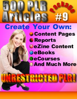 500 New PLR Articles Pack #9