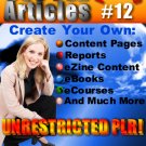 500 New PLR Articles Pack #12