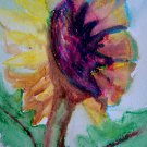 Sunflower - Watercolor Crayons on Paper