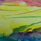 Yellow Sky - Watercolor Crayons on Paper