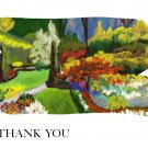 Brushed Thank You Card Set of 12 Summer Path