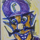 Nintendo Anti Luigi Watercolor Markers on Card