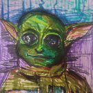 Baby Yoda Mandalorian - Ink on Paper