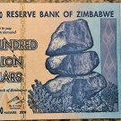 100 TRILLION Dollars ZIMBABWE BANKNOTE (Uncirculated) AA 2008