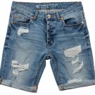Unique Men's Shorts Distressed Ripped Denim Cropped TOMBOY Short Jeans Size 34