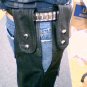 Black Leather Motorcycle Chaps, New Design, Size 7XL - Seven Extra Large