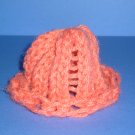 Soft Peach colored Knit Cap Hat Sock Monkey doll Handmade