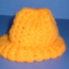 Yellow Orange Knit Cap Hat For Sock Monkey or Doll Handmade NEW!