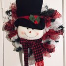 NEW HANDMADE CHRISTMAS SNOWMAN CHRISTMAS WREATH WINTER SNOW CHRISTMAS DECOR
