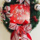 NEW HANDMADE RED JINGLE BELLS CHRISTMAS WREATH HOLIDAY DECOR