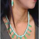 Green Necklace and matching earrings