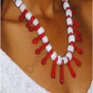 White and Red Necklace