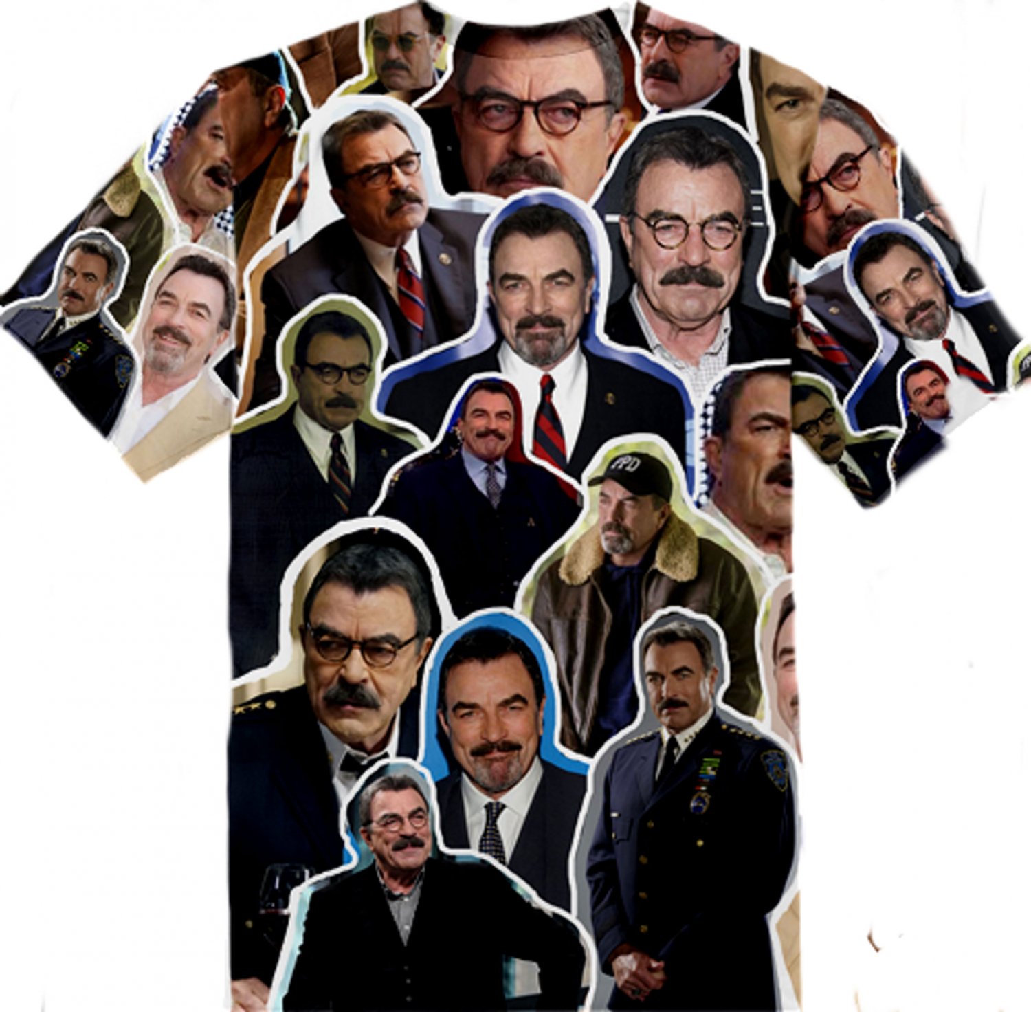 TOM SELLECK T-SHIRT Photo Collage shirt 3D