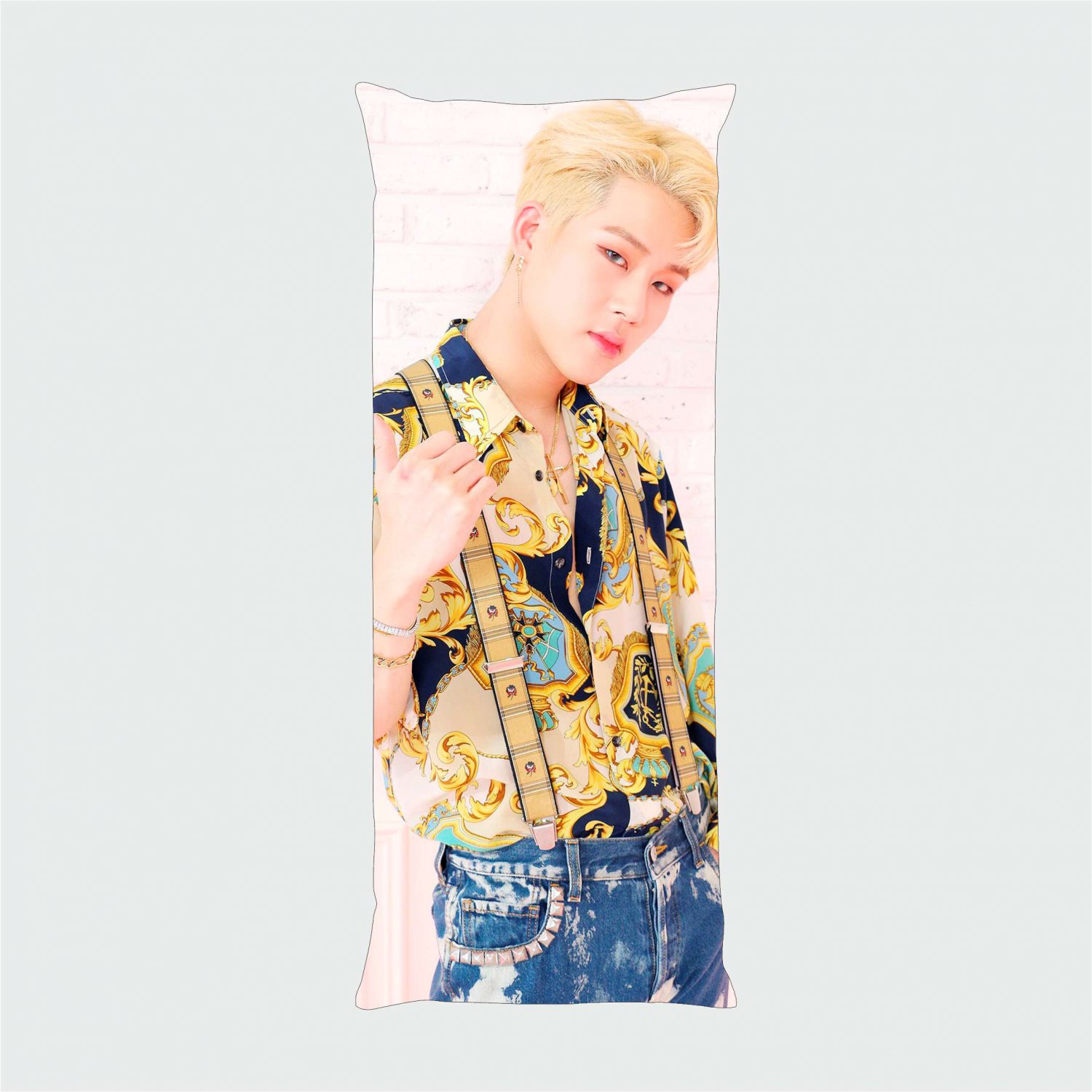 Lee Jooheon MONSTA X Dakimakura Full Body Pillow case Pillowcase Cover