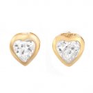 1.40ctw Cubic zirconia14K/925 Gold plated Silver