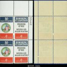 1970 USA MNH Sc# 1421-22 Plate#  Block of Four – 6c Disabled American Veterans & Prisoners of War