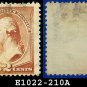 1883 USA USED Scott# 210 – 2c Washington – 1883 Postal Rate Change Issue