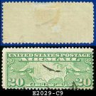 1926-27 USA USED Scott# C9 – 20c US Map and Mail Planes – Air Mail Stamp