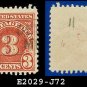 1930-31 USA USED Scott# J72 – 3c Carmine – Postage Due Stamps