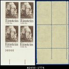 1979 USA MNH Sc# 1774 Plate# Block of Four – 15c Albert Einstein - 1979 Commemoratives