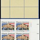 1984 USA MNH Sc# 2103 Plate# Block of Four – 20c Hispanic Americans – 1984 Commemoratives