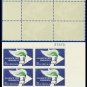 1963 USA MNH Sc# 1234 Plate# Block of Four – 5c Flame & Torch  – 1963 Alliance for Progress