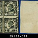 1923 USA NH Scott# 611 USED Block of Four – 2c W G Harding – Harding Memorial Series