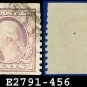1914-16 USA USED Scott# 456 – 3c Violet Washington  – 1914-16 Vertically Perforated Coil Stamps