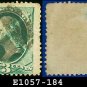 1879 USA USED Scott# 184 – 3c Green Washington – American Bank Note Printing