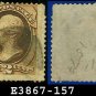 1873 USA USED Scott# 157 – 2c Brown Jackson – 1873 Continental Bank Note Printing