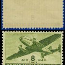 1941-44 USA UNUSED C26 – 8c Olive Green Twin-Motored Transport Plane – 1941-44 Airmail Issue
