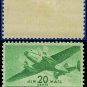 1941-44 USA UNUSED C29 – 20c Green Twin-Motored Transport Plane – 1941-44 Airmail Issue