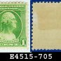 1932 USA UNUSED Scott# 705 – 1c Green Washington - 1932 Washington Bicentennial Issue	