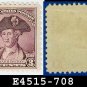 1932 USA UNUSED Scott# 708 – 3c Deep Violet Washington - 1932 Washington Bicentennial Issue	