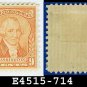 1932 USA UNUSED Scott# 714 – 9c Pale Red Washington - 1932 Washington Bicentennial Issue	