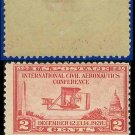 1928 USA UNUSED Sc# 649 – 2c Wright Airplane – International Civil Aeronautics Conference Issue