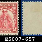 1929 USA UNUSED Scott# 657 – 2c Major General Sullivan – Flat Plate Single