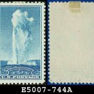 1934 USA UNUSED Scott# 744 – 5c Yellowstone – 1934 National Parks Issue
