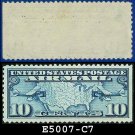 1926-27 USA UNUSED Scott# C7 – 10c US Map and Mail Planes – Air Mail Stamp