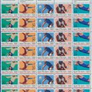 1992 USA UNUSED Sc# 2637–41 - 29c Summer Olympics, Barcelona, Spain Sheet of 35 stamps – E0693