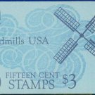1978-80 USA UNUSED Scott# 1738-42 - 15c Panel of 5 Windmills Booklet of 20 stamps – E9089